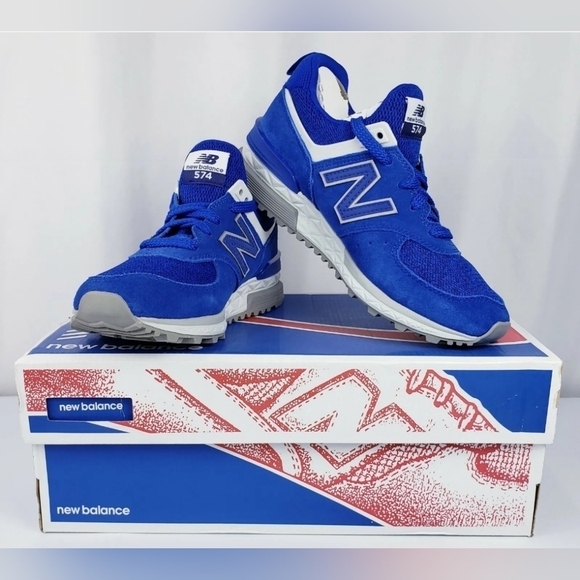 NEW BALANCE Men's Size 4.5 Lifestyle 574 Blue Trainers Shoes MS574CD New